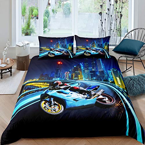 Juego de Ropa de Cama de Motocross niños,Juego
