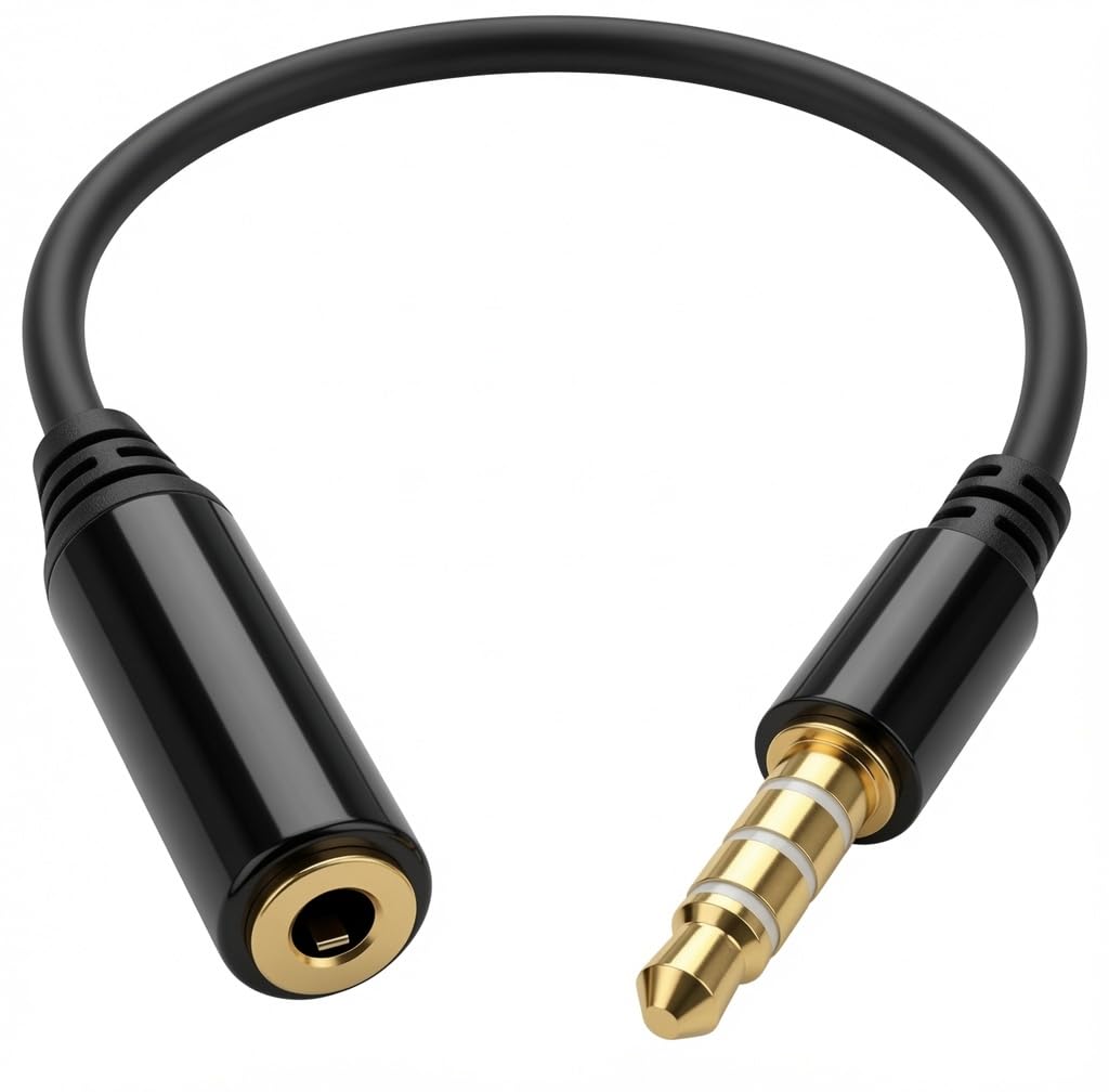 Adaptador de audio de 3,5 mm macho a 2,5 mm hembra para iPhone 6 / 6 Plus / 5S / 5C / 5 4S, iPad Air / Mini, Samsung Galaxy S6 / S5 / S4 / S3, Note 4 / 3 Nexus 4, HTC One, Nokia Lumia y la mayoría de smartphones y tabletas de 3,7 pulgadas