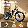 Dakeya 2000W Dual Motor Electric Bike, Fat Tire Ebike for Adults, 35mph All Terrain E-Bike with Removable 48V 22.4Ah Battery, Full Suspension 26" AWD E-Bike for Off-Road Urban Commutes #2