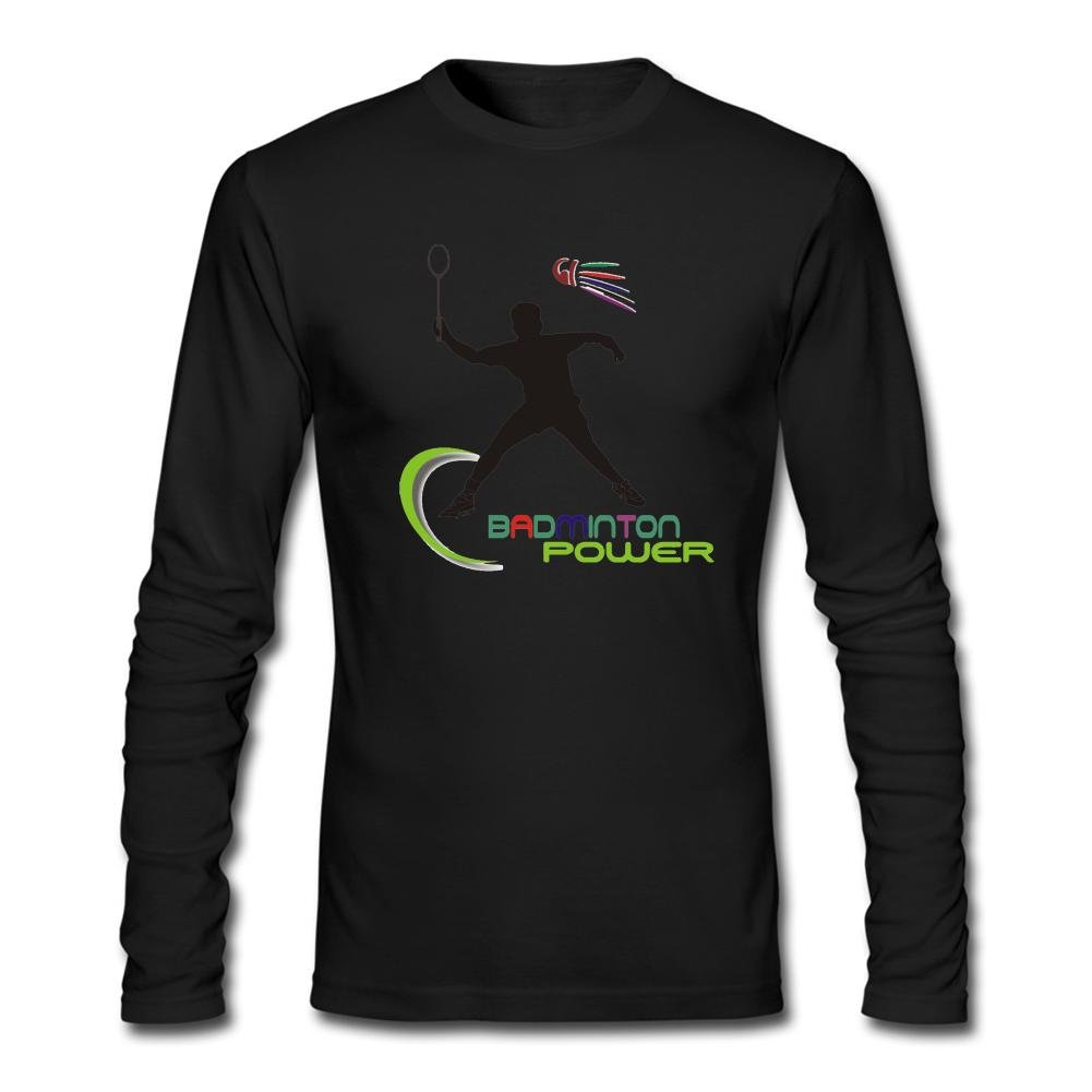 FITTSY Men's Badminton Long Sleeve T-Shirt X-Large Black