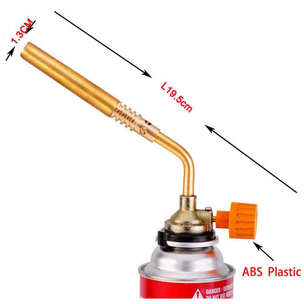 Torcia MASO 1300° a Gas Butano, Lanciafiamme, Bruciatore Manuale per Campeggio, Saldatura, BBQ, Multifunzione in Ottone per Casa, Campeggio, Laboratori ecc