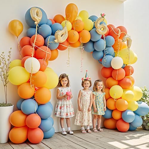 Image of Here Comes the Sun Balloon Garland Arch Kit,412pcs Different Sizes 18 12 10 5 Inch Here Comes the Son Balloon Arch Garland Kit for Boho Retro Here Comes the Son Baby Shower Decor