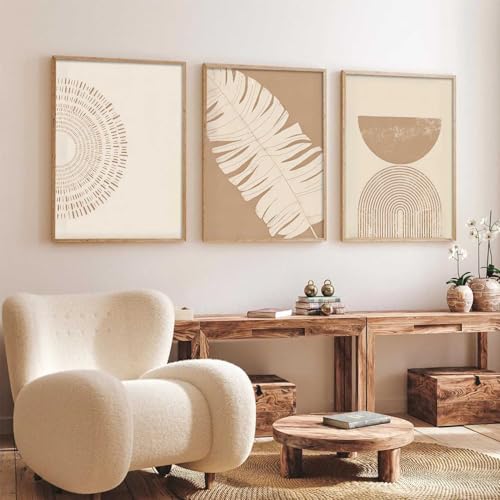 Image of kotart Boho Art Home Decoration Painting | Paintings With Frame For Living Room Bed Room Hotel Wall Decor Digital Reprint Set of 3 (19X25 inch)