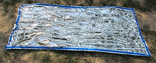 Buytra Reusable Waterproof Emergency Foil Sleeping Bag for Outdoor Survial