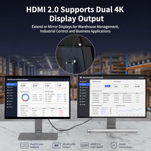 Image of 15.6 inch All in One Industrial Desktop Computer, Fanless N5095 Win 11 Pro Touchscreen Panel PC 8GB RAM, 128GB ROM Tablet PC Panel with Swivel Mount, FHD Display IPS 1920 * 1080