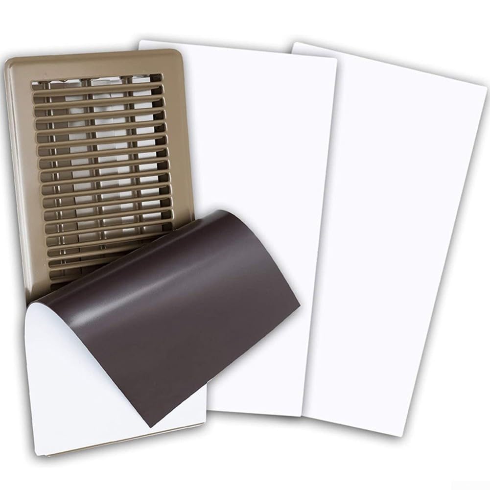 4 cubiertas magnéticas de ventilación compatibles con unidades de CA, sistemas de CA HVFor y rejillas de ventilación de RV con goma cortable para sellar el flujo de aire de manera eficiente (20,3 x