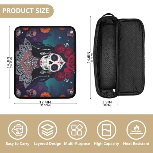 Bolsa de viaje para herramientas de cabello con tapete resistente al calor y accesorios removibles organizador para planchas, rizadores y secadores miniatura 4