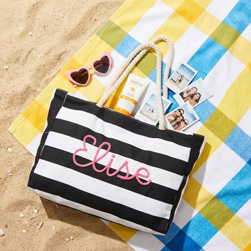 Bolso de playa personalizado con nombre bordado impermeable miniatura 3
