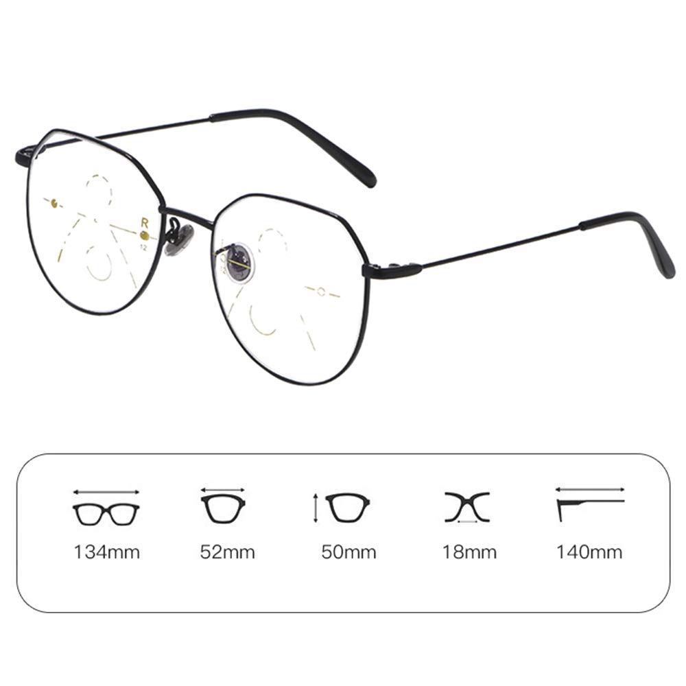 MANG Gafas De Lectura Multifoco Progresivas con Zoom Inteligente Gafas De Aumento Fotocromáticas De Transición Lectores De Computadora con Bloqueo De Luz Azul Gafas para Hombres/Mujeres