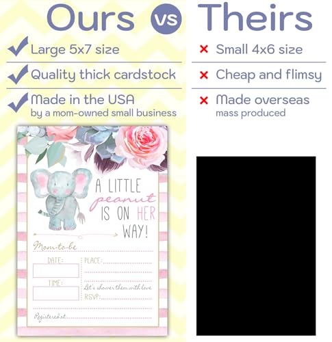 Elephant Baby Shower Invitations - Set of 20 with envelopes