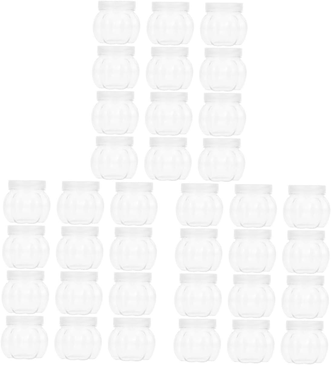 Garneck 36 Pcs Pet Pumpkin Jar Mini Food Containers Plastic