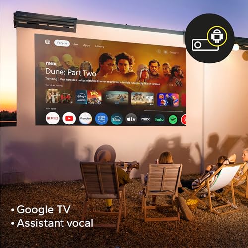 Projecteur Overmax 4K Multipic 5.2 Wi-Fi Bluetooth Google TV avec zoom électrique intégré - 5