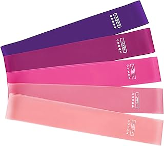 HUIOP 5 PCS Bandas de Loop de Resistência ao Exercício Esportivo Conjunto Elástico Booty Band Set com Carry Bag para Yoga Home Gym Training,conjunto de bandas de ioga