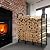 Werph 4FT Firewood Rack Outdoor,Heavy Duty Firewood Storage Rack,Outdoor Firewood Rack with Cover,Wood Rack Log Rack for Outdoor & Indoors, Black
