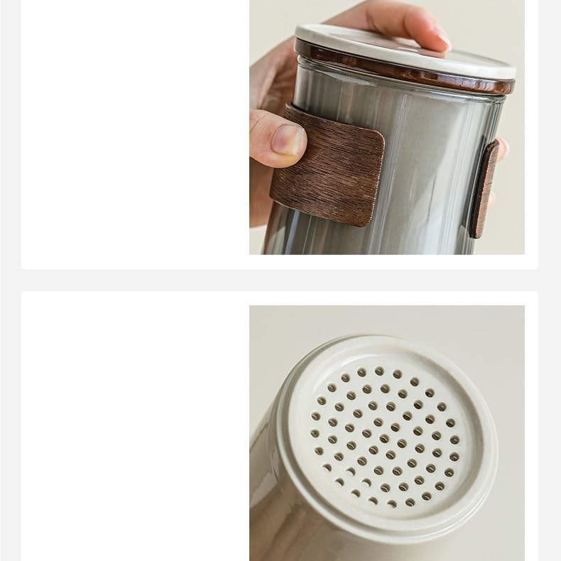 Tasse à thé Tasse à thé créative en verre avec filtre et couvercle, idéale for séparer l'eau et le thé Récipient de trempage