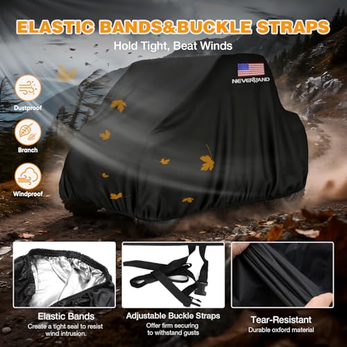 Image of NEVERLAND UTV Covers Heavy Duty, 300D UTV Cover 2-3 Seater All-Weather Protection, Side by Side Cover Waterproof Outdoor Compatible with Honda Pioneer Polaris Ranger 114 inchx 65 inchx 73 inch (American Flag)