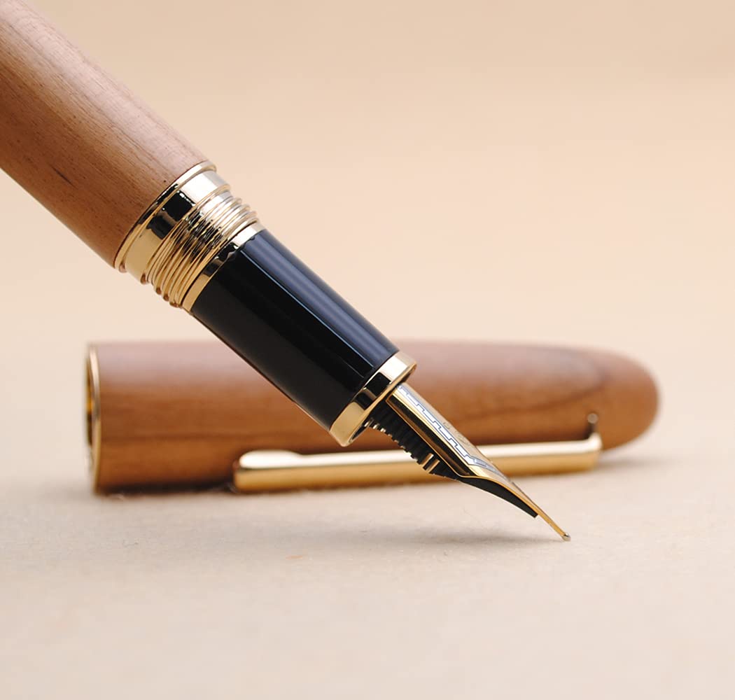 Amazon | JINHAO 9036 天然木万年筆 手作りインクペン (細字 0.5mm