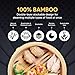 Helen's Asian Kitchen Bamboo Food Steamer with Lid - 100% Natural Bamboo - Basket Steamers for Cooking Dumplings, Dim Sum, Veggies, Fish, Meat - Preserve Nutrients & Flavors - 10-Inch