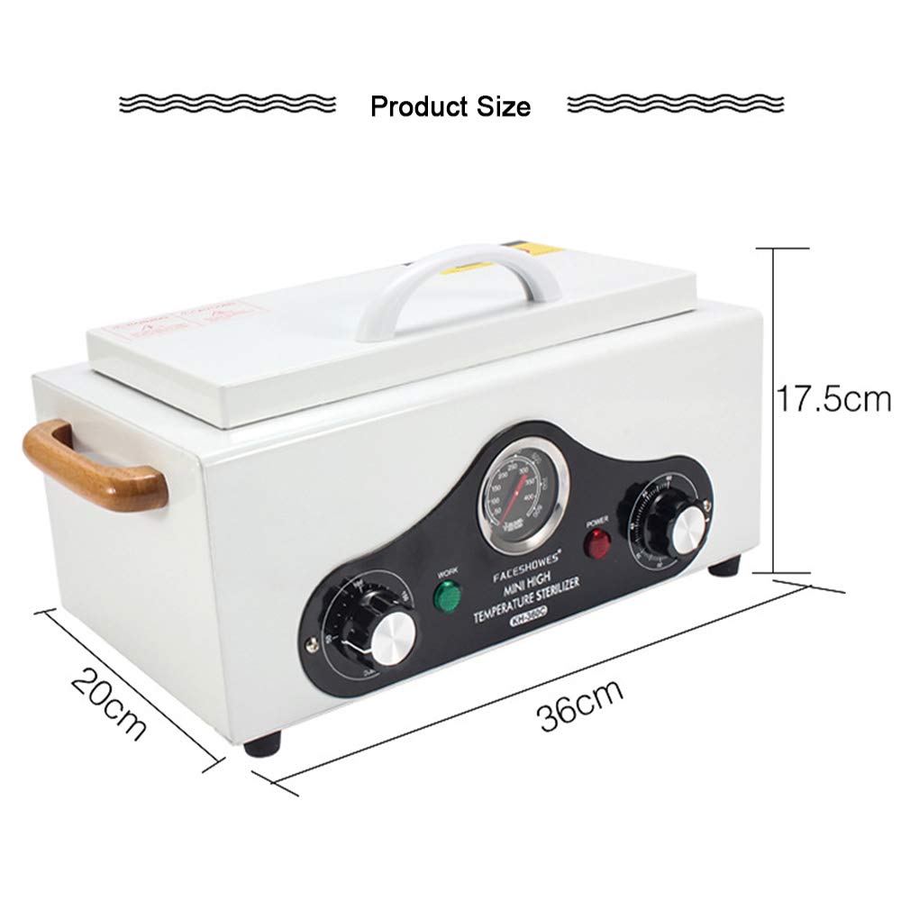 GMtes Alta Temperatura de manicura de uñas Herramienta eléctrica Esterilizador Caja Desinfección Cabinet portátil Herramienta de esterilización