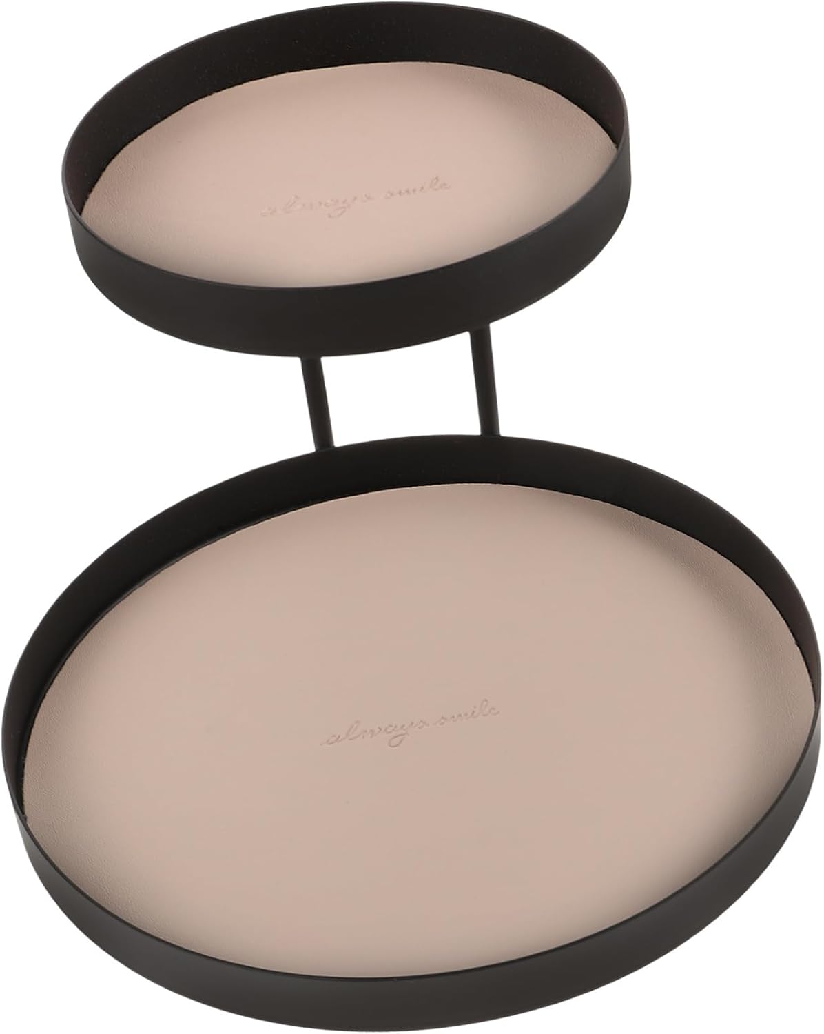 NOLITOY Double Layer Vanity Tray Stylish Storage for Jewelry Perfume Space Saving Makeup Organizer for Bathroom Kitchen Countertops Elegant Design for Home Decor