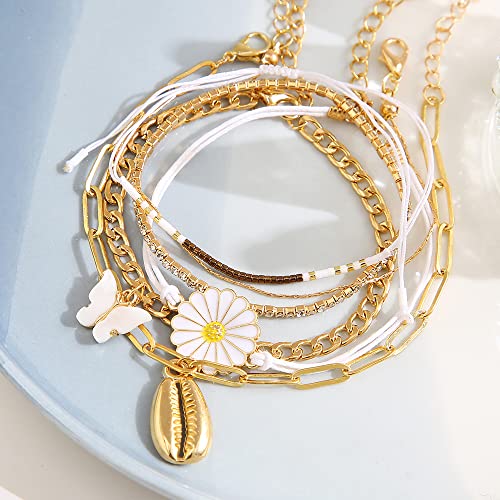 Image of Shining Diva Fashion Stylish Multilayer Gold Plated Bangle Bracelet for Women and Girls