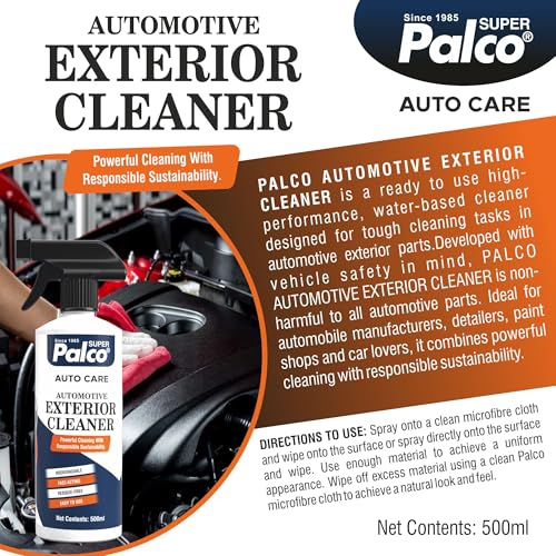 Image of PALCO Combo Auto Care 2 Products | Exterior Cleaner 500ml, Interior Cleaner 500ml, Cleaning & Auto Care Solution For Removing Dirt & Shining Cars and Bikes