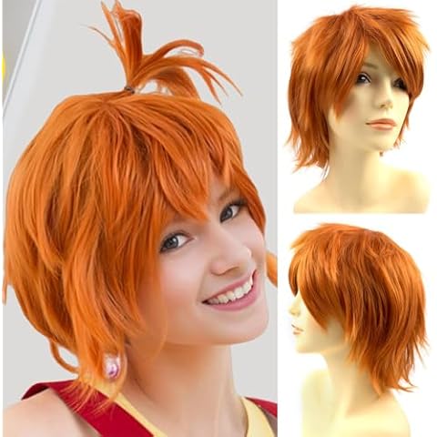 Rose Bud Dark Orange Anime Wig thumbnail