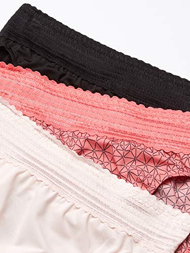 Warner's Women's Blissful Benefits Dig-free Comfort Waistband With Lace Microfiber Hi-cut 3-pack 5109w Underwear (pack of 3)