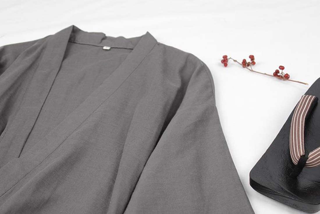 Fendawn Strive Pyjamas im japanischen Stil Klassischer traditioneller Bademantel aus Baumwolle Kimono Freizeitkleidung für Männer und Frauen