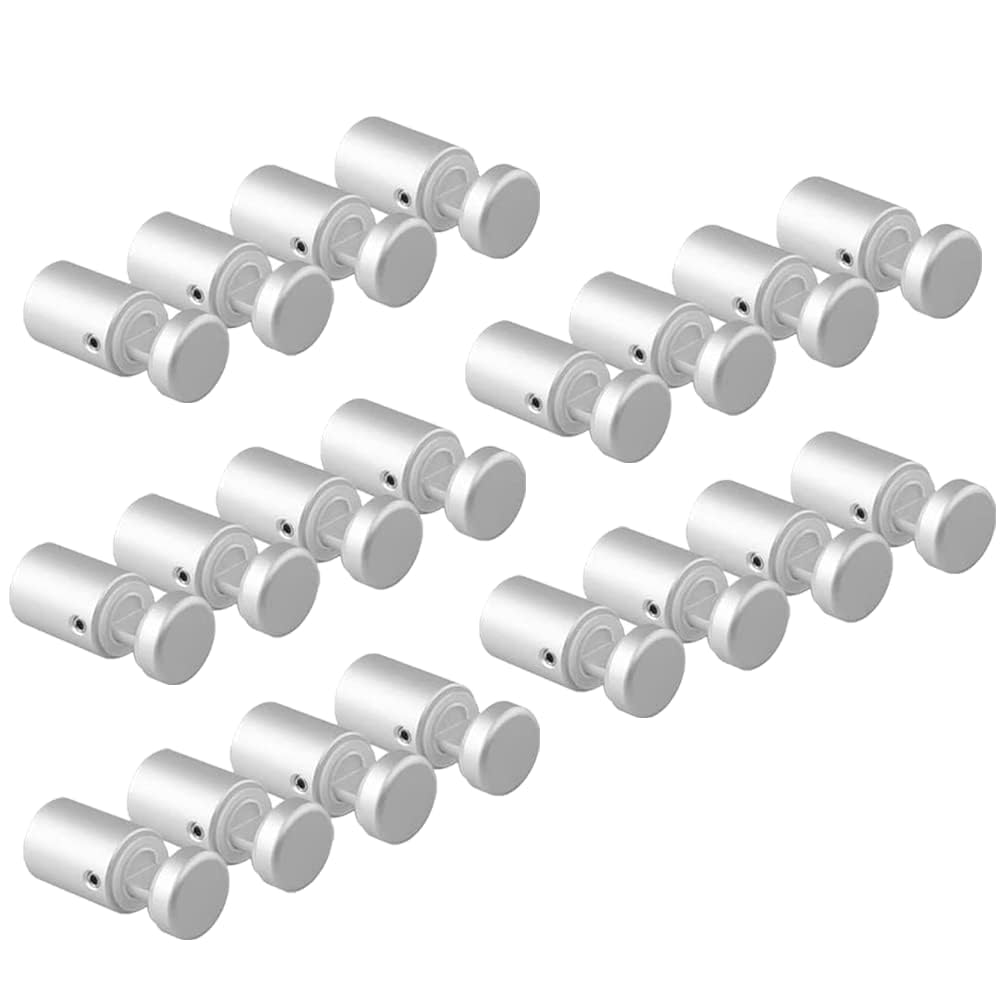 Entretoises de serrage latérales de 1,9 cm x 2,5 cm en aluminium massif, entretoises de bord pour verre, panneaux anti-effraction, quincaillerie pour acrylique, verre, PVC, panneau de verre avec 2