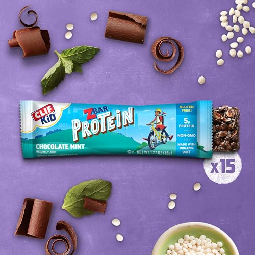 Clif Kid Zbar Protein - Chocolate Mint - Crispy Whole Grain Snack Bars thumb #1