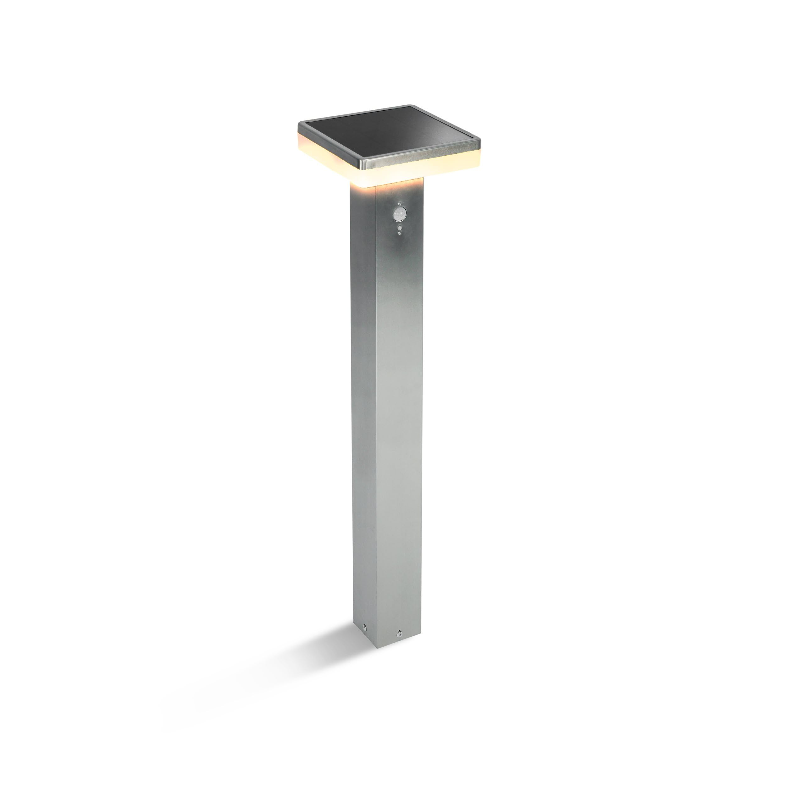 esotec Solar Standleuchte mit Bewegungsmelder Balou CCT, H=84cm Außenleuchte, 3 Lichtfarben, wechselbarer LiFePO4 Akku 102934