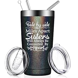 Fufandi Sister Birthday Gift Ideas – Sister Gifts from Sister, Brother – Sister Christmas Gifts – Mothers Day Gift for Sister, Big Sister Gifts – Sister Tumbler Cup