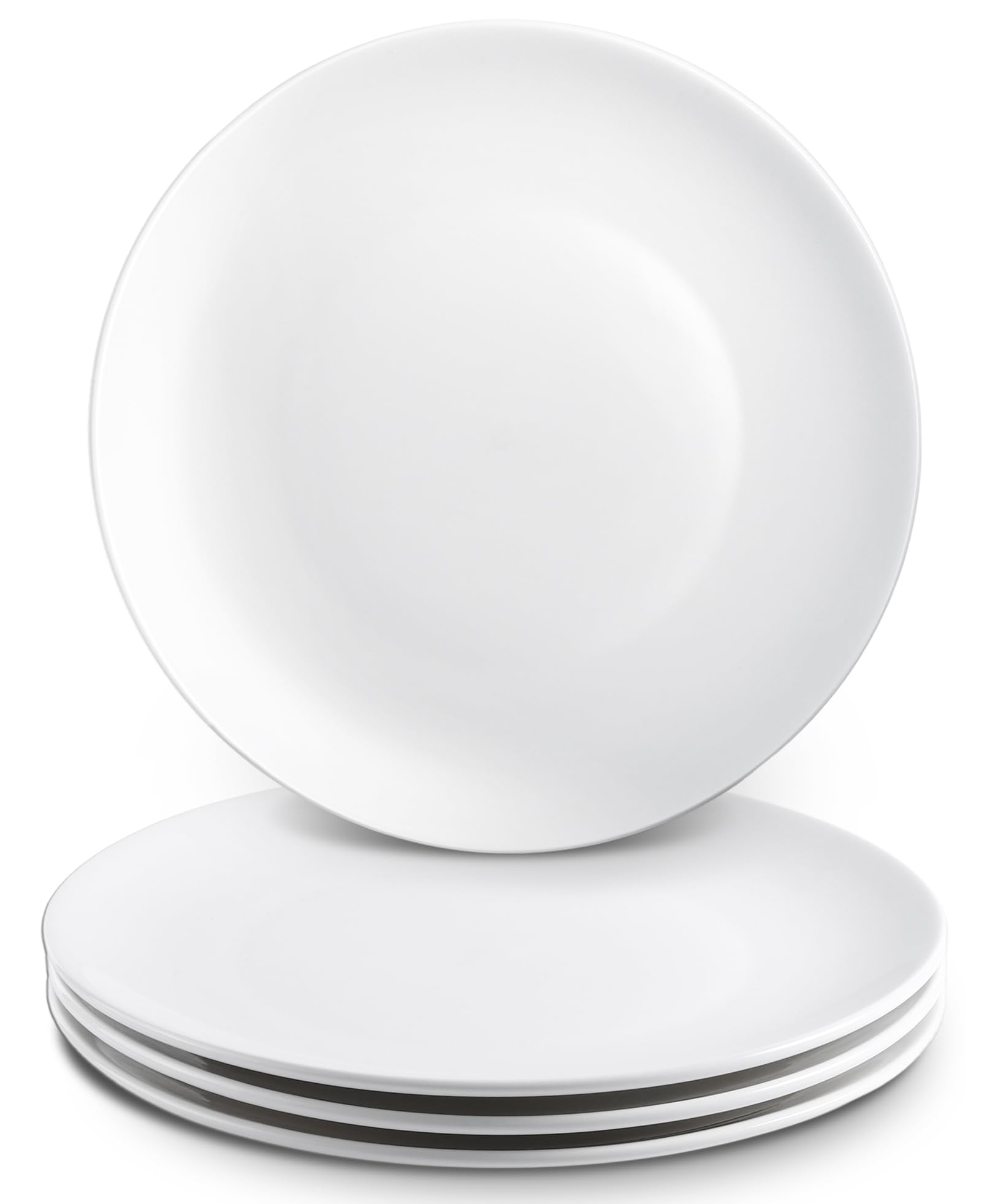 6 PCS White Dessert Plates, 6 Inch Ceramic Salad Plate, Round Appetizer Plates, Small Porcelain Serving Plate for Dessert Snack Appetizer Salad Dinner, Dishwasher Safe