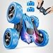 QUNREDA Remote Control Car, RC Cars Toys for Kids Ages 6-12, 4WD Stunt Car with LED Lights & 360° Flips, 2.4GHz, Upgraded USB-C Modular Batteries, 8-10 Year Old Boys Birthday Gift 1-Blue