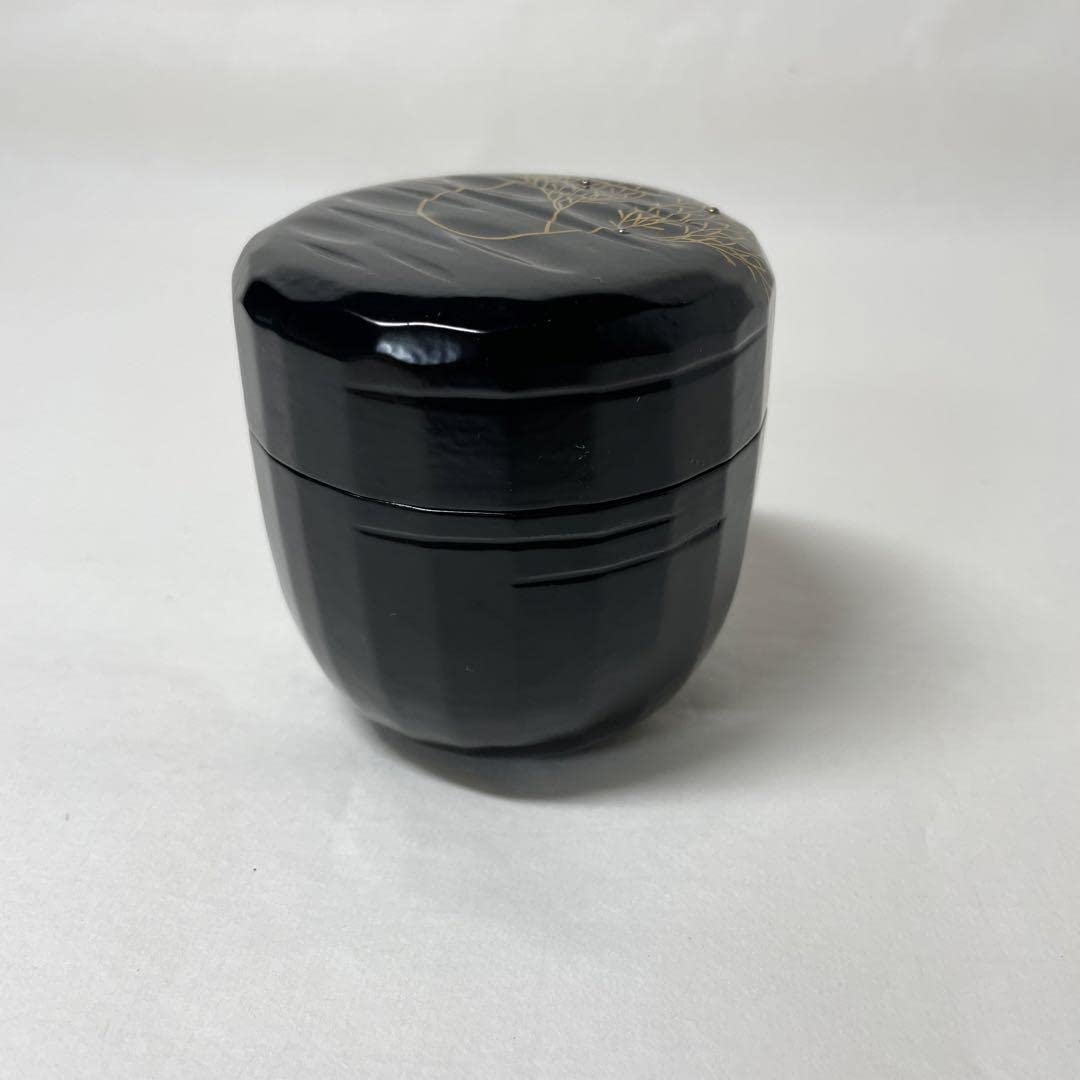 FD18 道馬宗廣作認徳斉好模銀露入黒棗「折撓」二二高一閑