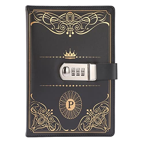 Bullet Journal Notebook de mot de passe A5 Retro avec cahiers de verrouillage Puce Journal de verrouillage cuir Voyageur Notepad School Papeterie Cadeaux Cahier De Note ( Color : B , Size : A5 )
