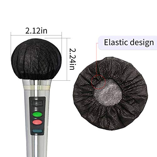 Sirozi 160 PCS Disposable Microphone Cover, Black Sanitary Windscreen No-woven Protection Cover for U-shaped and O-shaped Microphone Recording Studio Karaoke and KTV - Thumbnail 7
