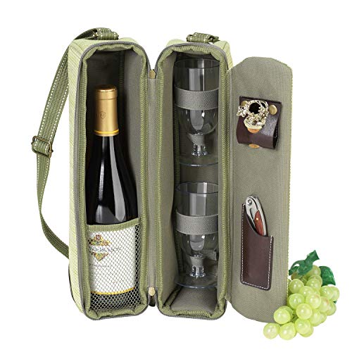 wine cooler bag with glasses