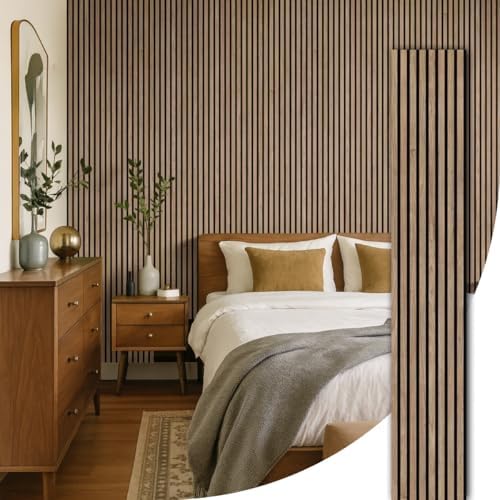 Painel Ripado Acústico Madeira Natural 270x32 cm(Freijó)