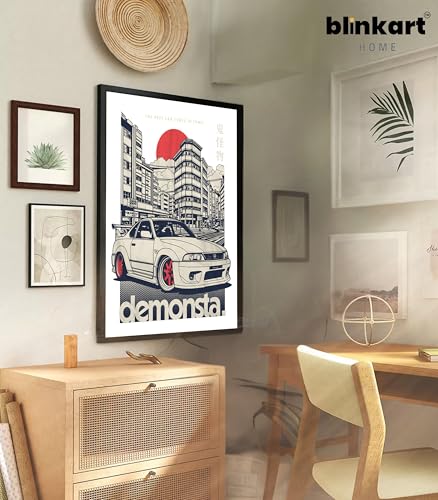Image of BLINKART Ford Mustang Hoonicorn CarFramed Posters Gift Items Boys Room Wall Decoration Bedroom Office Studio Synthetic Wood Frame & Acrylic Glass Ready to Hang - 18x12 Inch, (A4 Size) - CAR-100