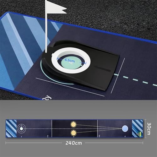 Simulateur de golf portable : tapis de putt rétractable pour le bureau - 6