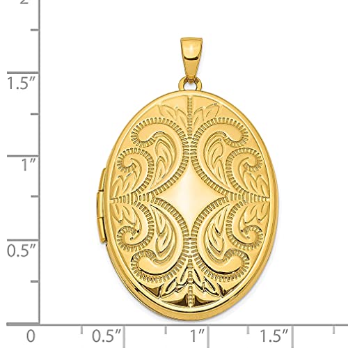 Ice Carats 14K Yellow Gold 38Mm Large Oval Family Locket Necklace Pendant Charm Fine Jewelry For Women Gifts For Her #TOP2