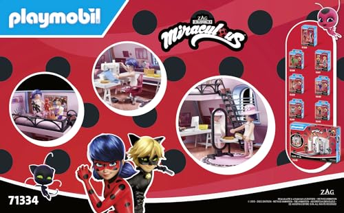 PLAYMOBIL Miraculous 71334 Miraculous: Marinettes Loft, bunter Spielspaß inklusive Marinette, Manon und Zubehör, Abenteuer mit Ladybug… – Ansicht 5