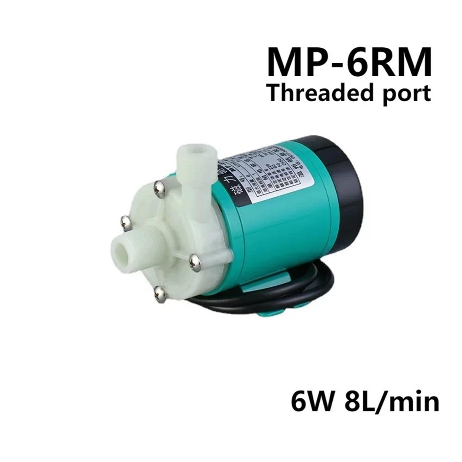 Bomba magnética agrícola de 6 W y 8 l/min, Resistente a ácidos y Bases débiles, con Impulsor de circulación for experimentos.
