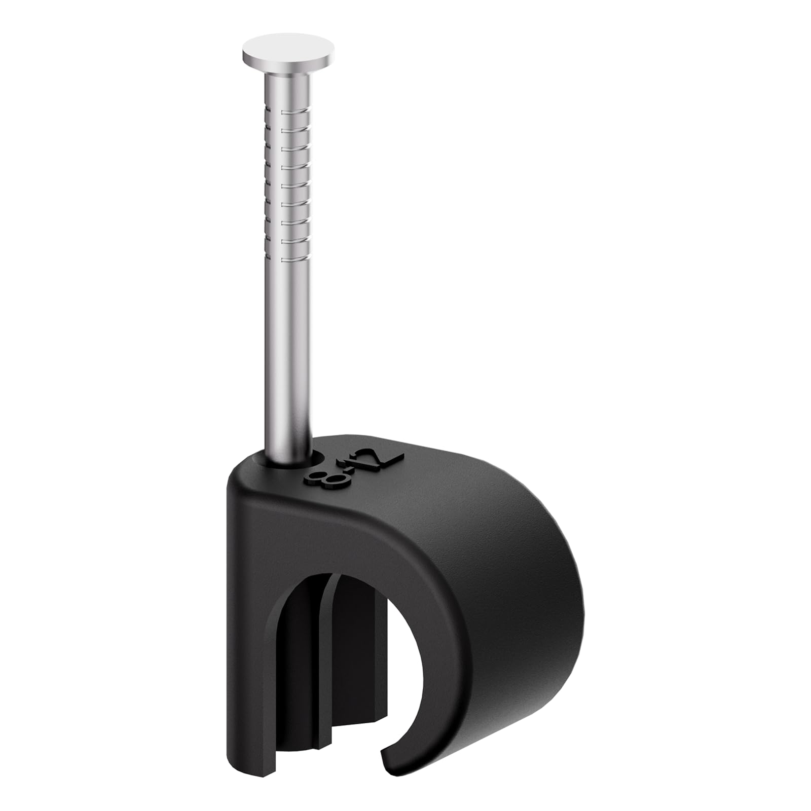Temolink Cable Clips 100 PCS, 8-12mm, Heavy-Duty Nail in Wire Clips, 304 Stainless Steel, UV and Weather Resistant, Cable Wire Management for Phone and Ethernet Wire, Power Cords, Tube, Black