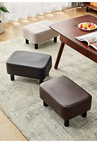 Tabouret Bas en Bois Massif Argento et Finition Coton de Qualité supérieur - 7