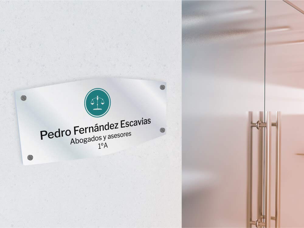 Oedim Placas Personalizadas Rotuladas Fabricadas en metacrilato | 30 x 21 cm | Forma Panorámica | Resistente y Económico