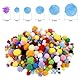metagio Pompons zum Basteln,1000 Stück Mini Pom Poms,1-3cm Pom Poms für Handwerk Herstellung, Bunte Pompons für Ostern DIY Kreativen Handwerk Dekorationen