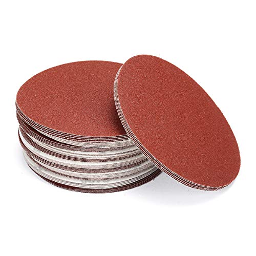 Disques à poncer 150mm sans trou non perforés Papier de verre excentré Feuilles abrasives P40-P2000 P80 10 pièces Cover